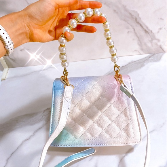 (SALE) Mermaid Colorful Pearl Handbag Crossbody Bag - Picture 10 of 14